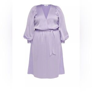 JustFab- Tie Front Midi Dress- Color: Orchid-Women's Size 1X- NEW!!